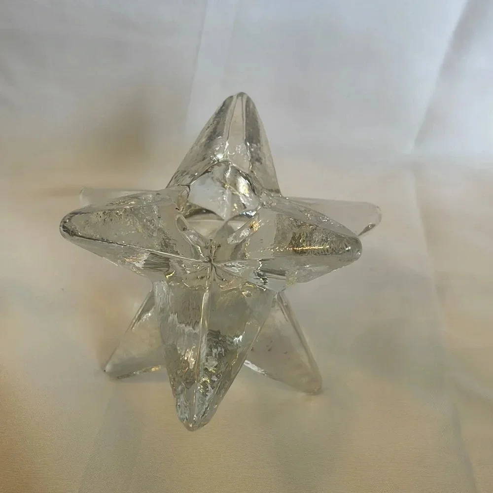 MCM Star Glass Candle Holders - Picture 3 of 4